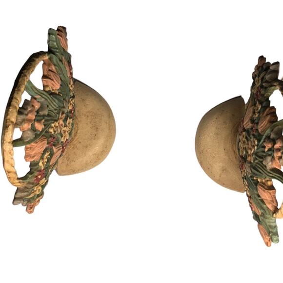 VTG Midwest Importers of Cannon Falls BASKET OF FLOWERS 8" Doorstop Cast Iron - Picture 5 of 9